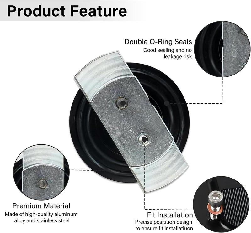 ROOTMUTIFY F4TZ-6753-A Dipstick Adapter Repair Kit, Fit for Ford 7.3L Powerstroke F250 F350 F450 F550 1994-2003, Excursion 2000-2003, Van E250 E350 1995-2003, Replaces F4TZ-6751-A, F4TZ-6751-B (Black) - Image 3